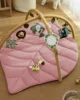 Support à jouets en polyester à motifs de feuilles roses