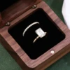 14K yellow gold lab diamond ring