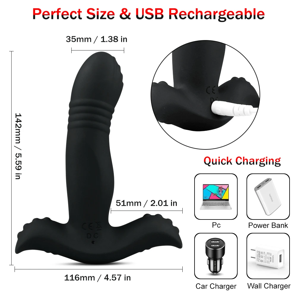 Vibrator G Spot Massage Double Vibrating for Lesbian Adult Sex Toys for Women Anal Plug 12 Speeds