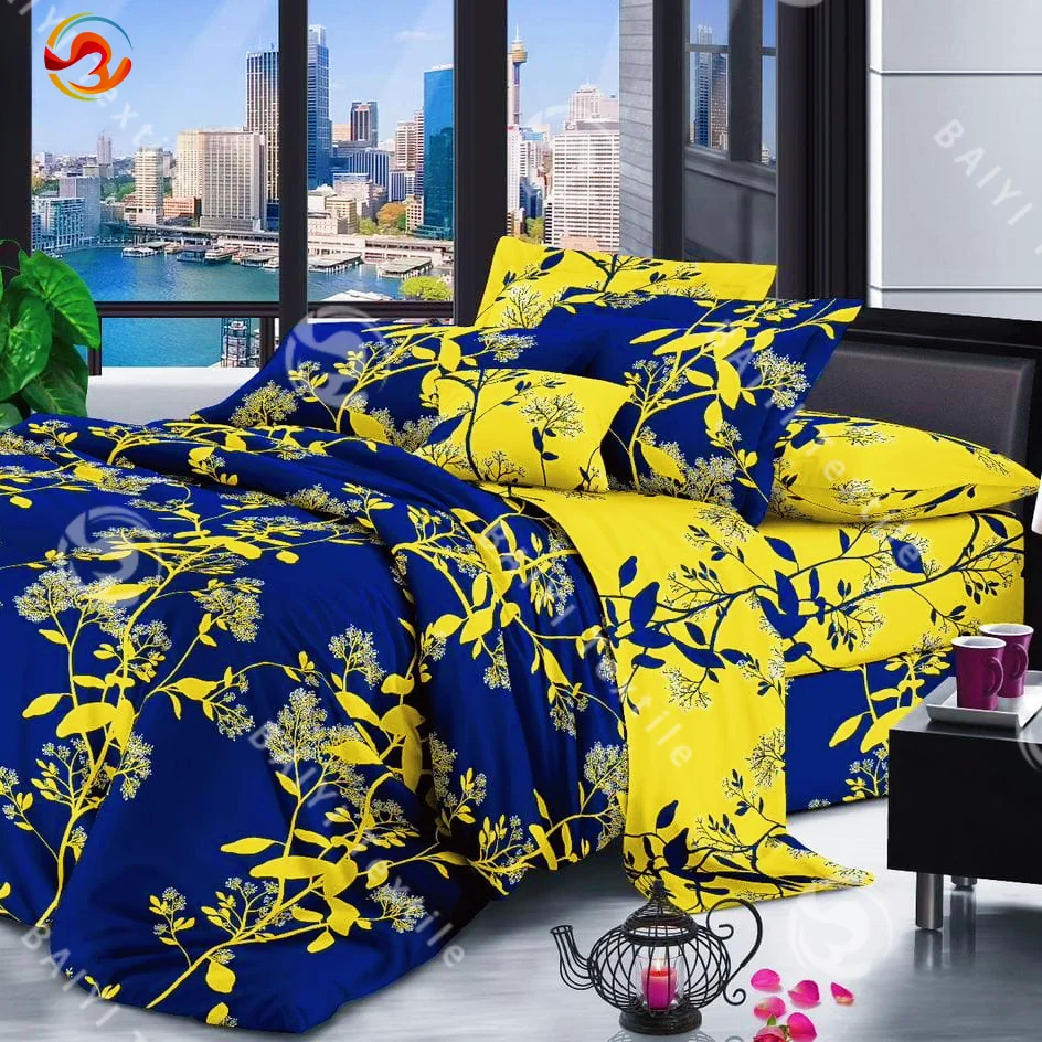 ENSEMBLE DRAPS - 3 Places - 240x260 cm - 2 Draps + 2 Taies D'oreiller + 2 Rideaux - 100% coton