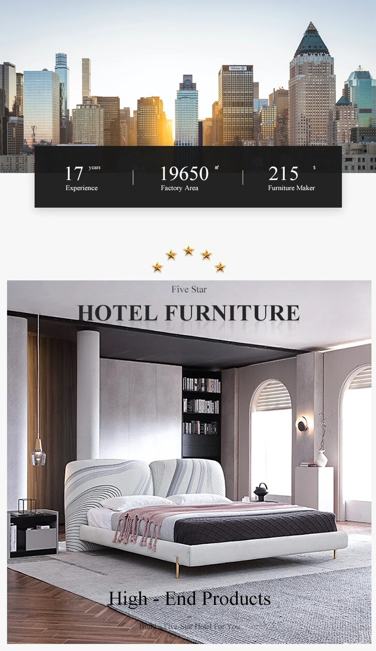 Commercial Marriott Hotel Furniture Master Beds Apartment Villa 5 Star