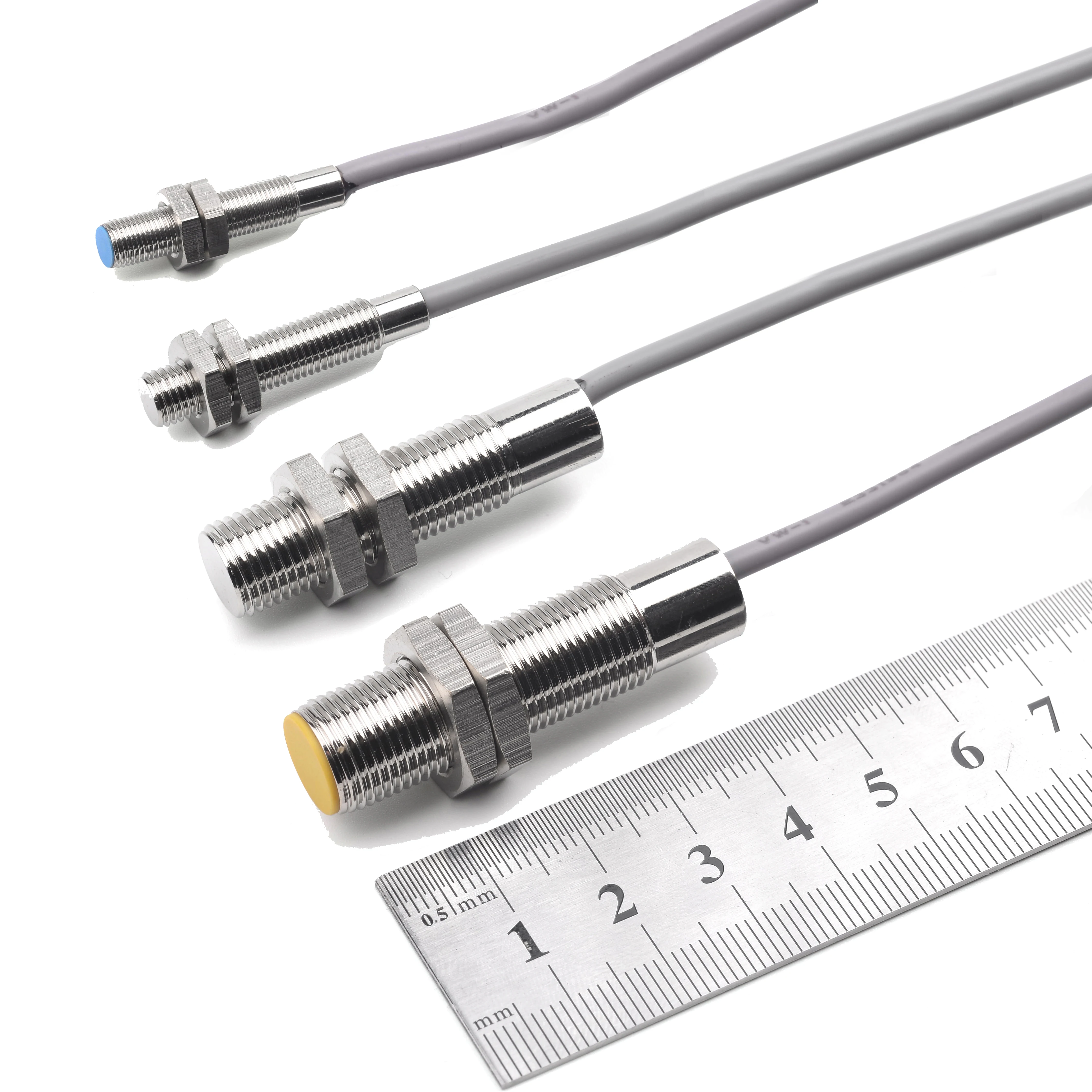 Factory Wired M5 M6 M8 M10 M12 Thread Mount Metal Micro Reed Switch Cylinder Sensor Magnetic Reed Contact Proximity Sensor Cable