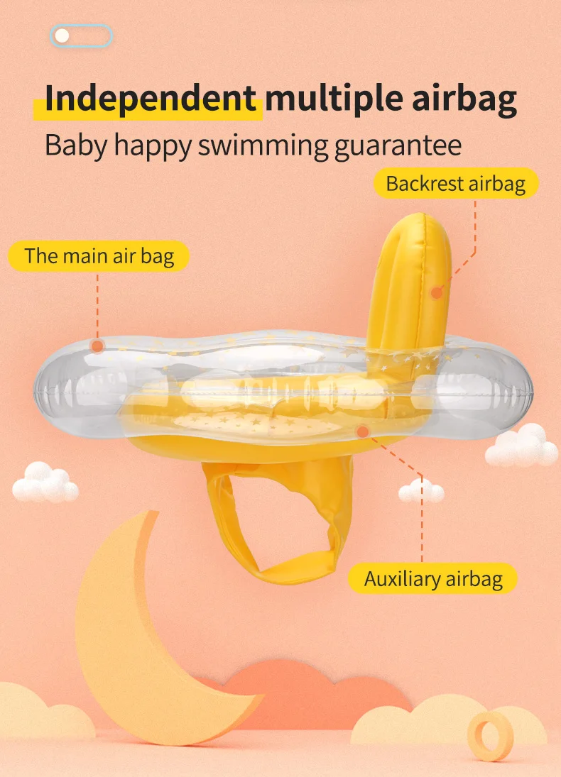 Swimbobo Factory Price Product Inner Diameter 17cm Inflatable Kids Seat Float Baby Swim Ring Kids Seat Float