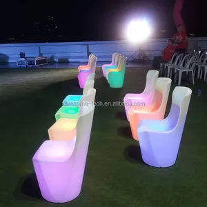 Outdoor Bar Furniture Waterproof Plastic RGB Led Bar Chair