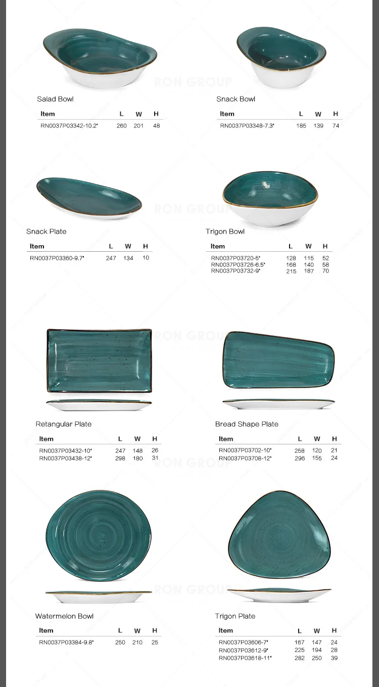 Wholesales Ceramic manufacturer restaurant decoration round wall plate round ceramic butter dishes dinner ware sets