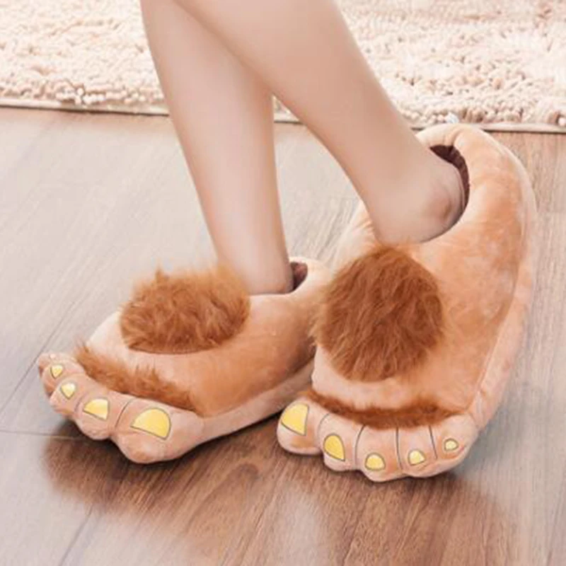 Zapatillas De Felpa Para Hombre Y Mujer,Zapatos Creativos De Pies Grandes,Casa  De Invierno,Suaves,De Algodón,S4 - Buy Los Hombres Y Las Mujeres De Peluche  De,Pies Grandes Creativo,Zapatillas De Algodón Product on Alibaba.com