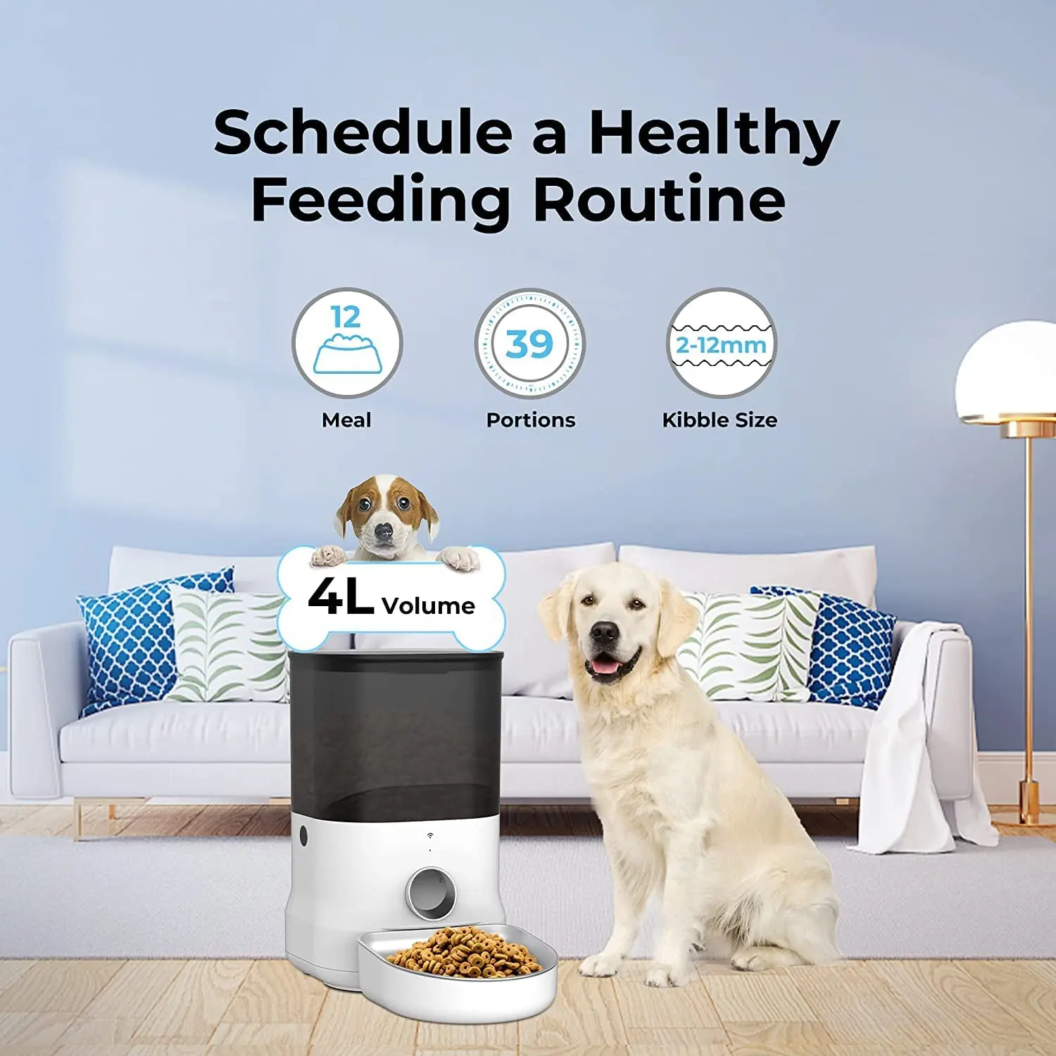 Dog Cat Smart Pet Feeder Wifi Mobile Phone App Remote Control Automatic