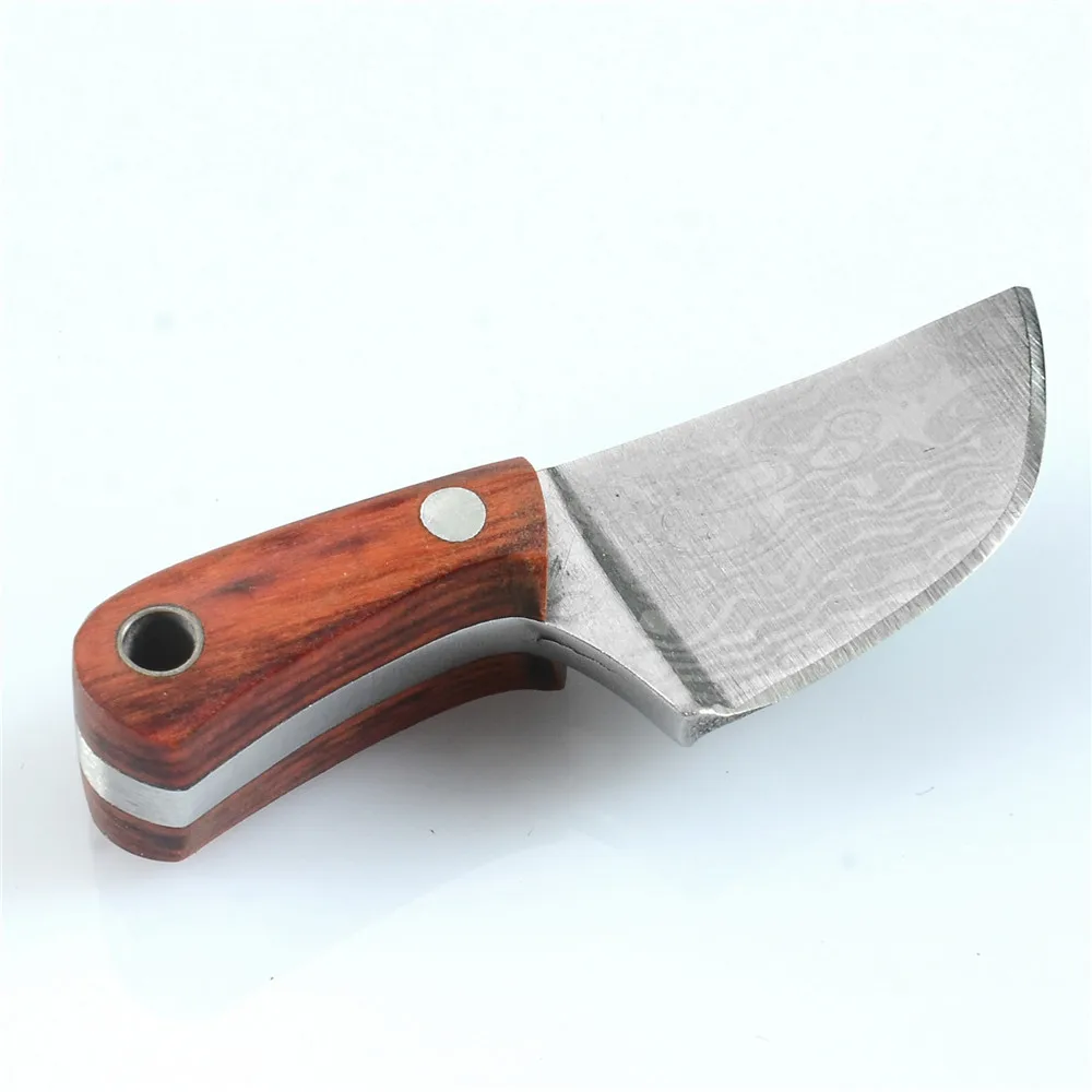 Razor Sharp Holidays Gift Iron Box Cutting Knives Self Defence Keychain Mini Fruit Small Kitchen Knife With Sheath