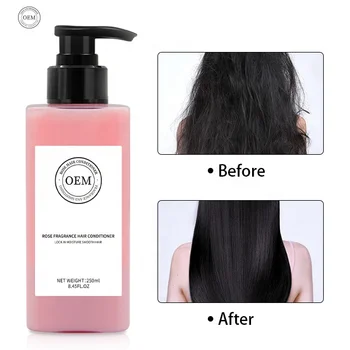 PRIVATE LABEL HAIR TREATMENT PRODUCTS FOR WOMEN GENTLE FRAGRANCE REDUCING DRYNESS ROSE HAIR CREAM CONDITIONER