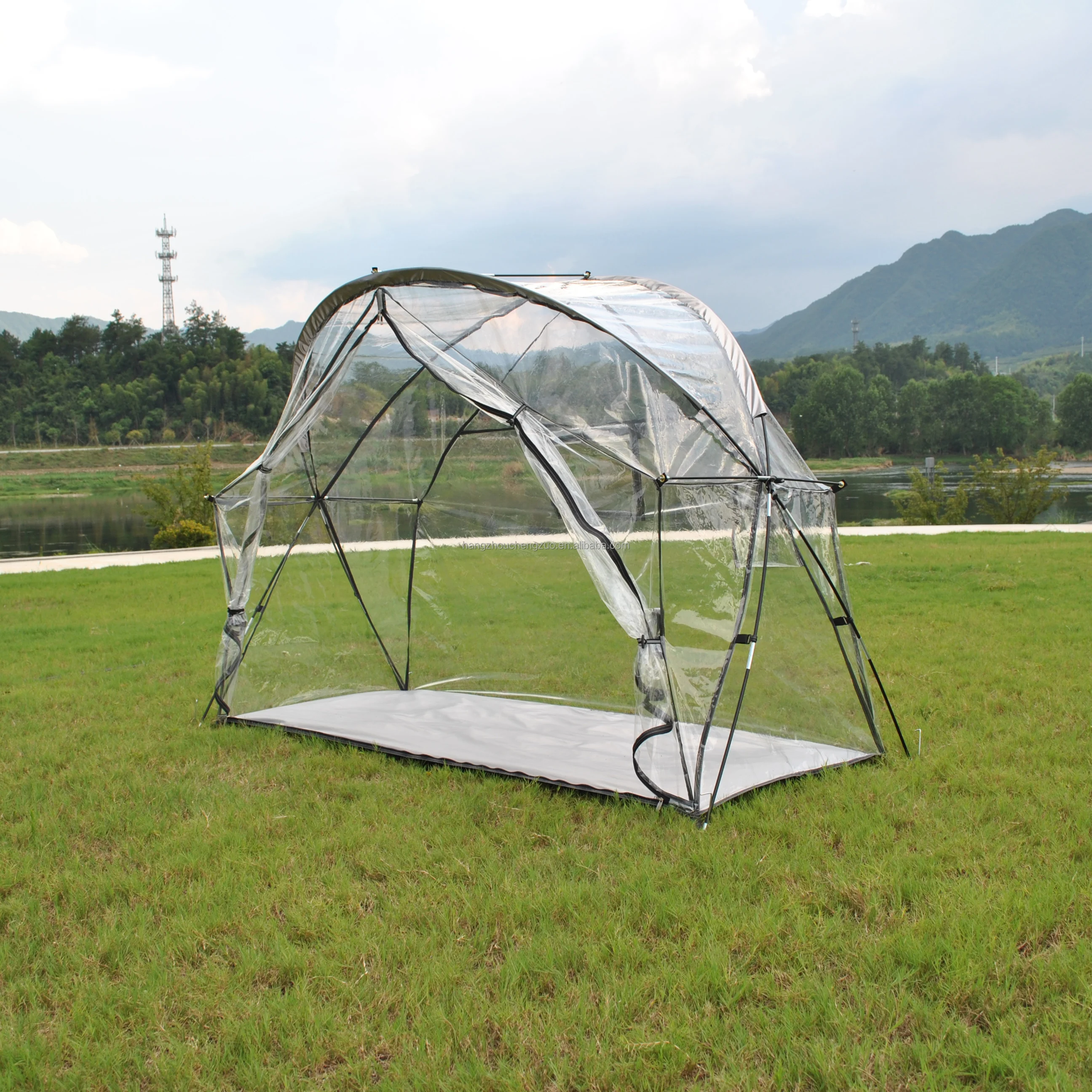 Description Picture 2 of itemTransparent PVC,Cot Tent Solo Tent for Camping Cot bed tent, Waterproof Warm keep Tent.1 Person tent Not Include Camping Cot