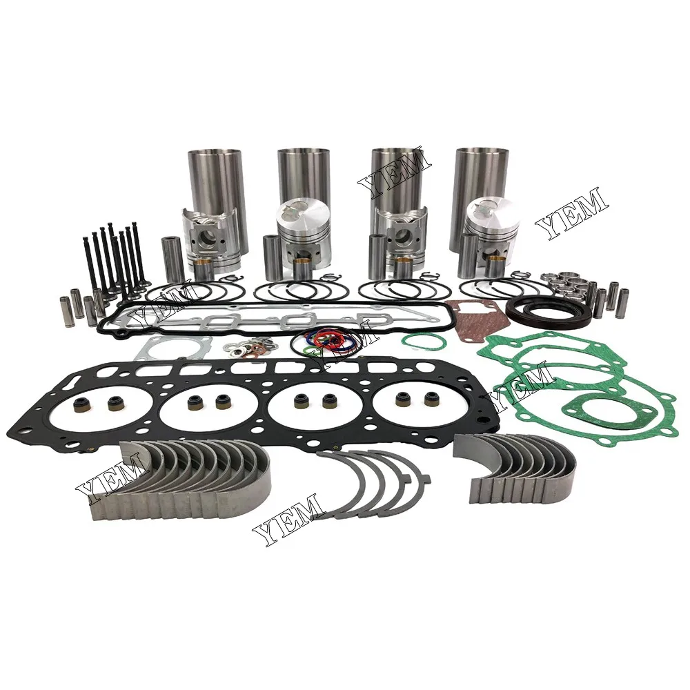 For Yanmar Forklift Engine 4D94E Cylinder Liner Kit With Gasket Set Bearing&Valve Train 5