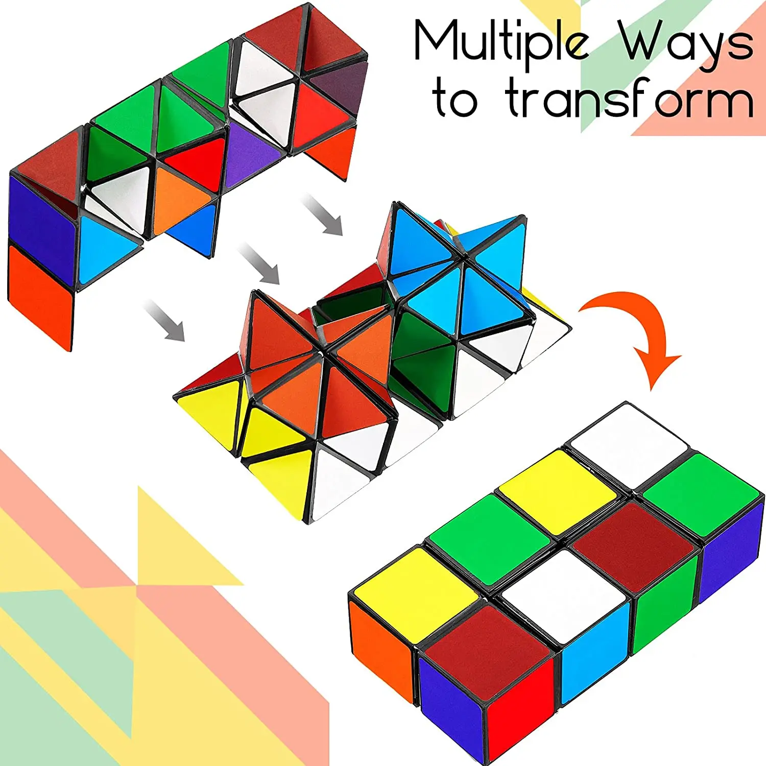 Double Infinity Folding Magic Star Cube Transforming Geometric Puzzle