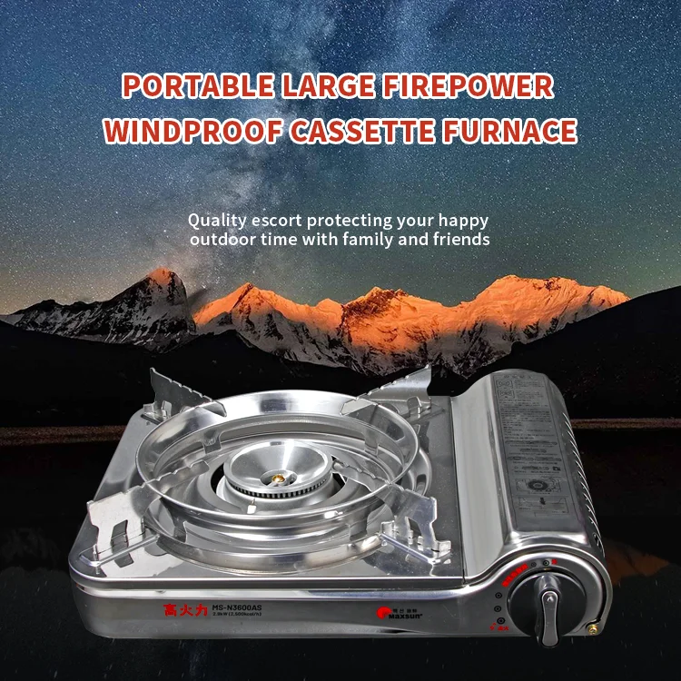 Outdoor Super Thin Portable Gas Stove Single Burner Camping Gas Stove