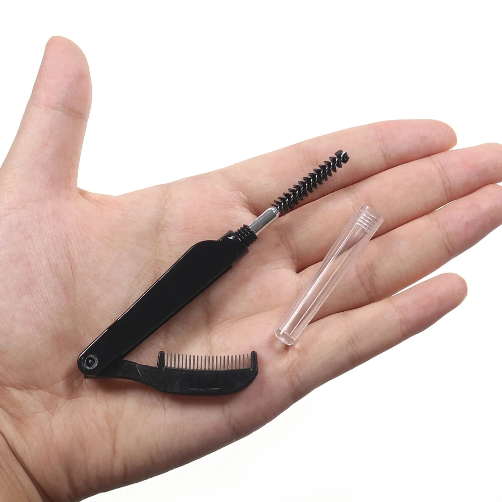 2 In 1 Foldable Metal Comb And Nylon Dubbing Brush Teasing Out Hackle