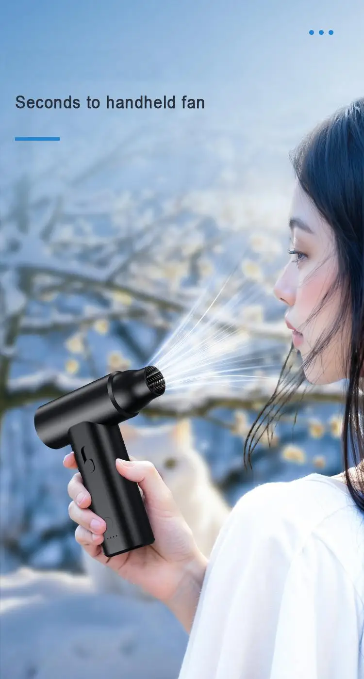 Jet Fan Air Duster Keyboard Cleaner Compressed 110000rpm Portable Cordless Handheld Vacuum Air Duster Mini Turbo Jet Fan