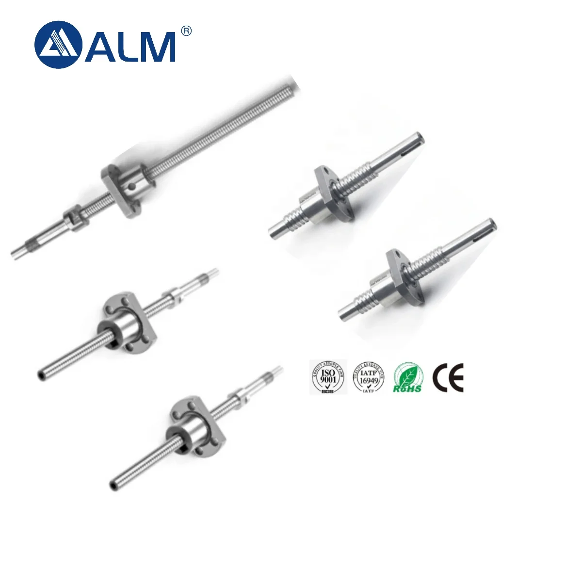 Miniature Ballscrew Bearing Steel High Stiffness 0401 0601 0602 Diameter 4mm/6mm CE RoHS Compliant Flange Ballnut Ball Screw