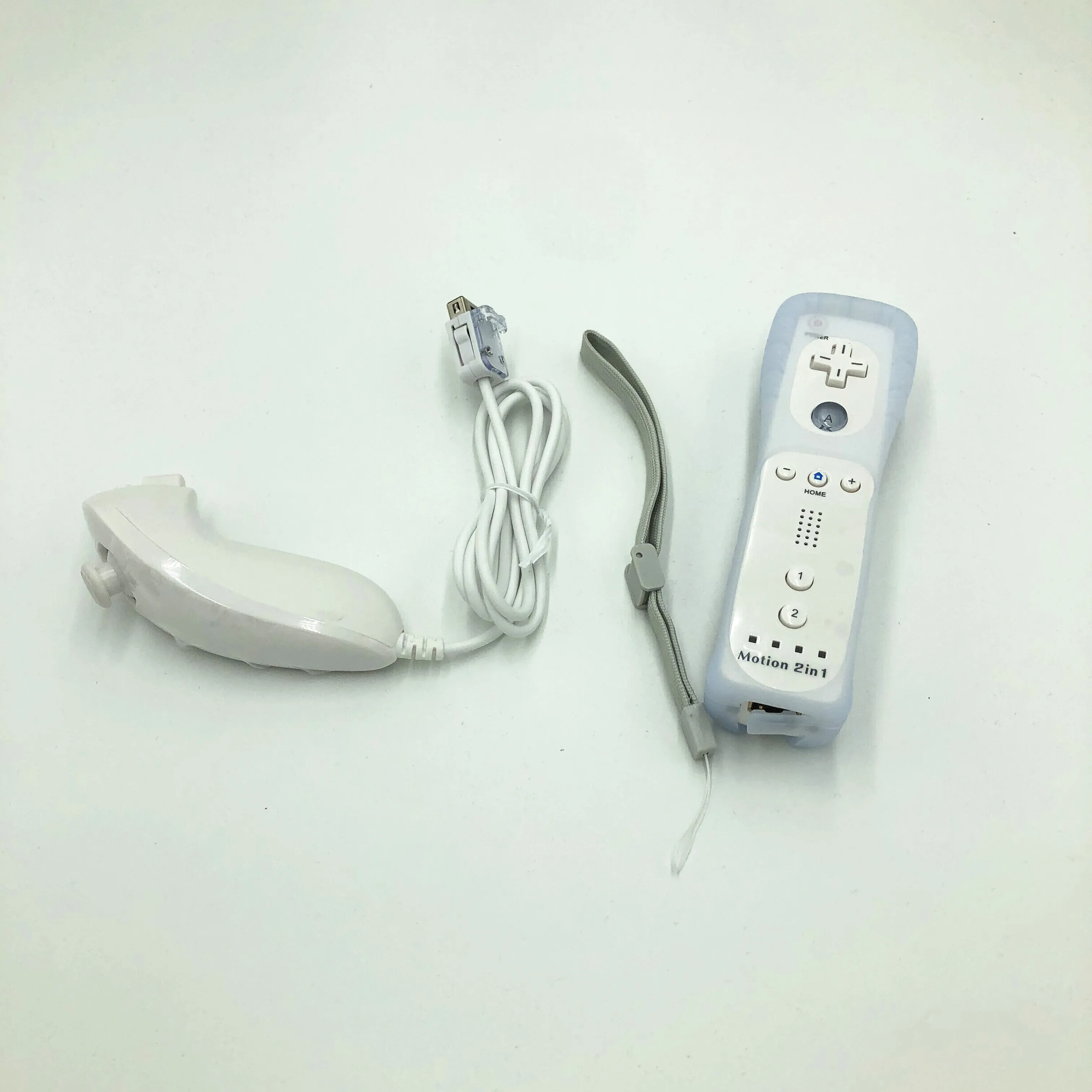 OEM controller Remote Built in Motion Plus and Nunchuck with silicone case and strap for Nintendo Wii