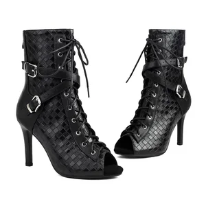 Ladies High-Heeled Jazz Boots Soft-Soled Fishmouth Latin Dance Boots Adult Stage Performance Boots