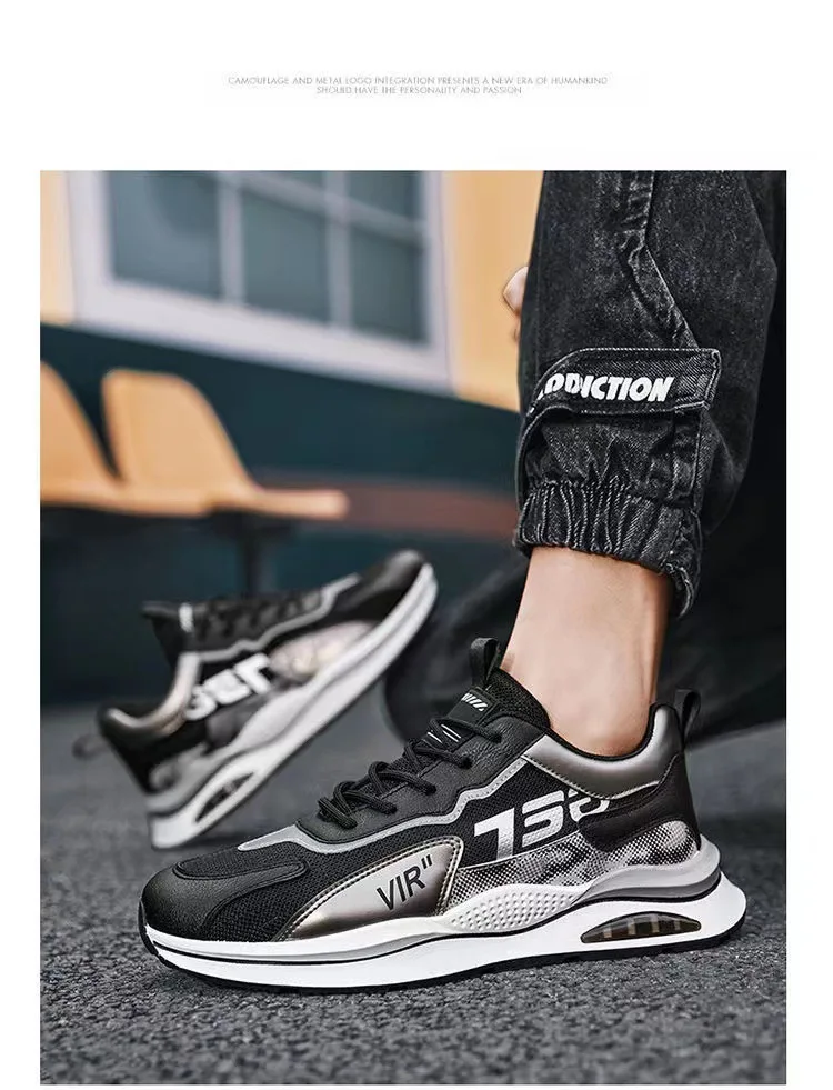 Hot Sale Breathable Lightweight Air Cushion Sneakers Men's Walking Shoes Non Slip Running Tennis Shoes