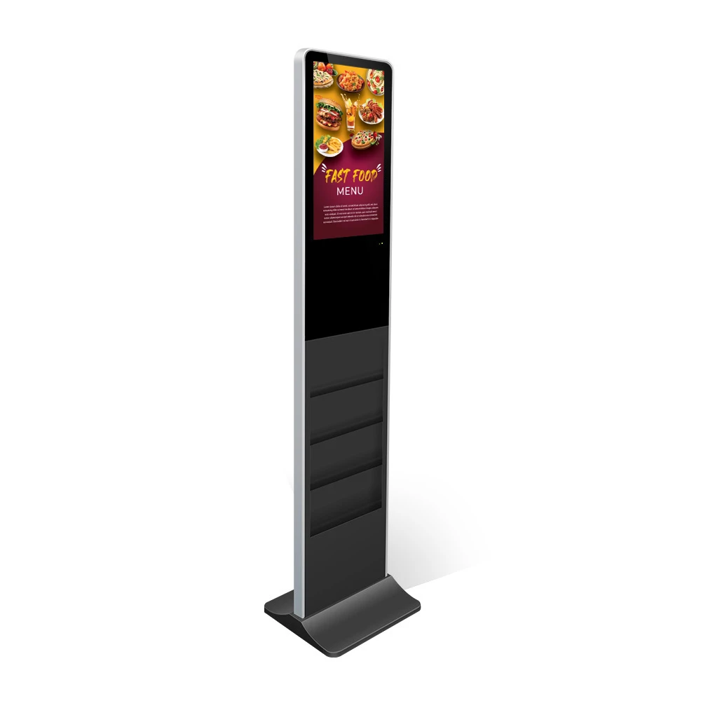 Newspaper Rack kiosk Magazine booth indoor advertising player digital signage 21.5 inch LCD display
