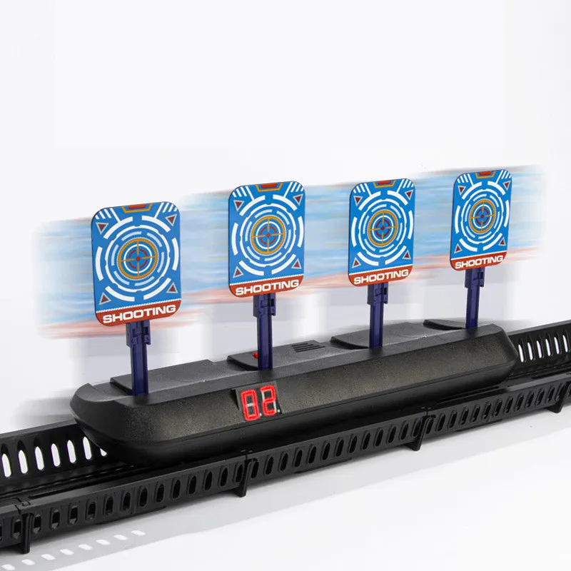 ZJchao Cible Électronique Enfants – 360° Rotative, Effets Sonores, Affichage Score – Fléchettes Douces, Balles Eau – Cadeau Visée