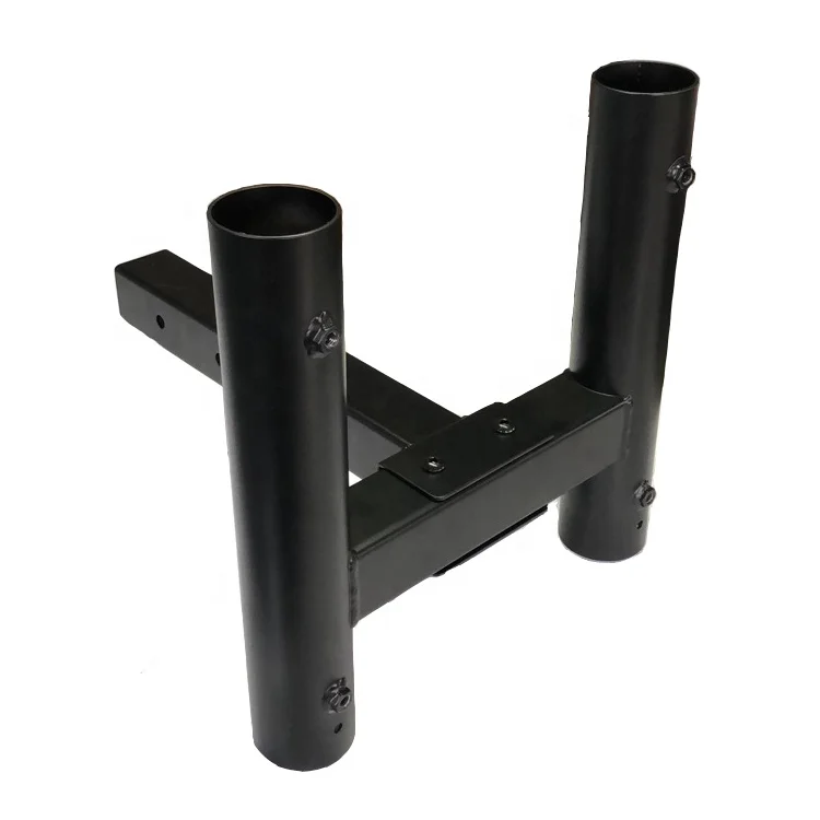 Hitch Mount Dual Flagpole Holder Trailer Receivers Flag Pole Hold Rv