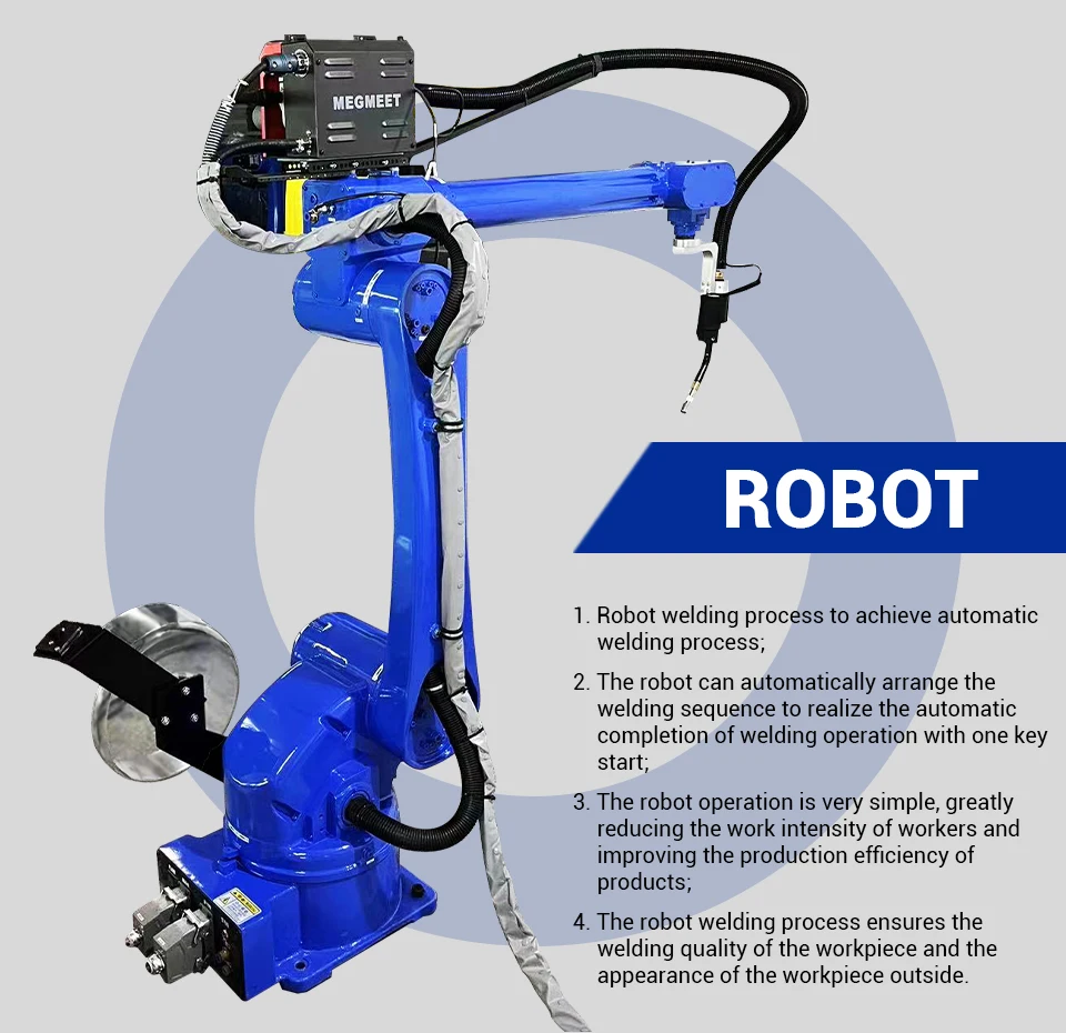6 Axis Automatic Welding Robot Arm with Meganice 500R