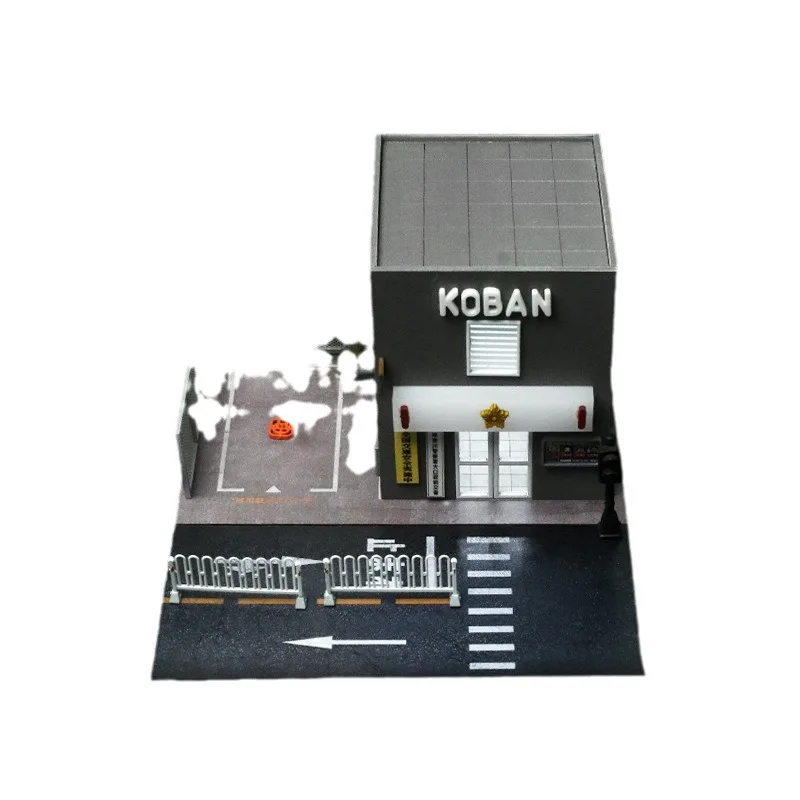 MOREART 1: 64日本の警察コバンジオラマ照明モデルシーン小さな