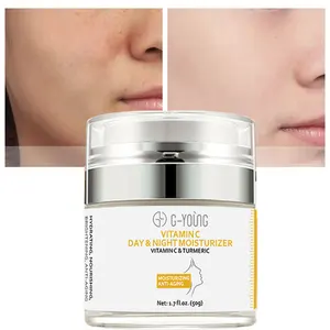 Custom Logo Retinol Turmeric Anti Aging Whiting Moisturizer For Women Age Wrinkle And Whitening Niacinamide Vitamin C Face Cream