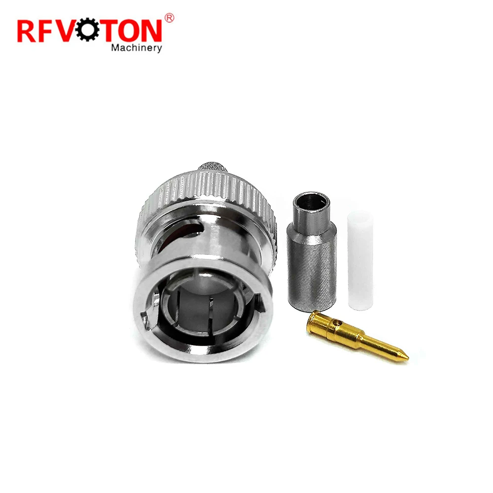 Factory directly Quality assurance 75ohm RF Coaxial BNC Male Plug Straight For BT3002 ST212 Cable RF Coax Coaxial connectors supplier