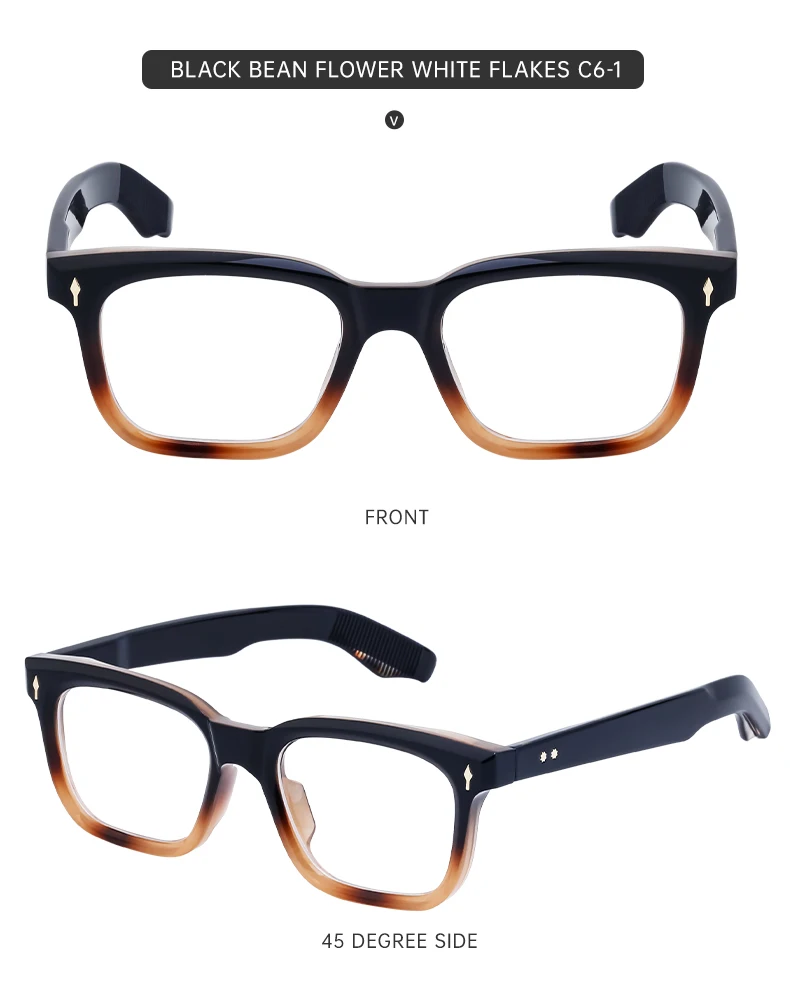 Partagas 2024 High Quality Vintage Retro Square Transparent Anti Blue