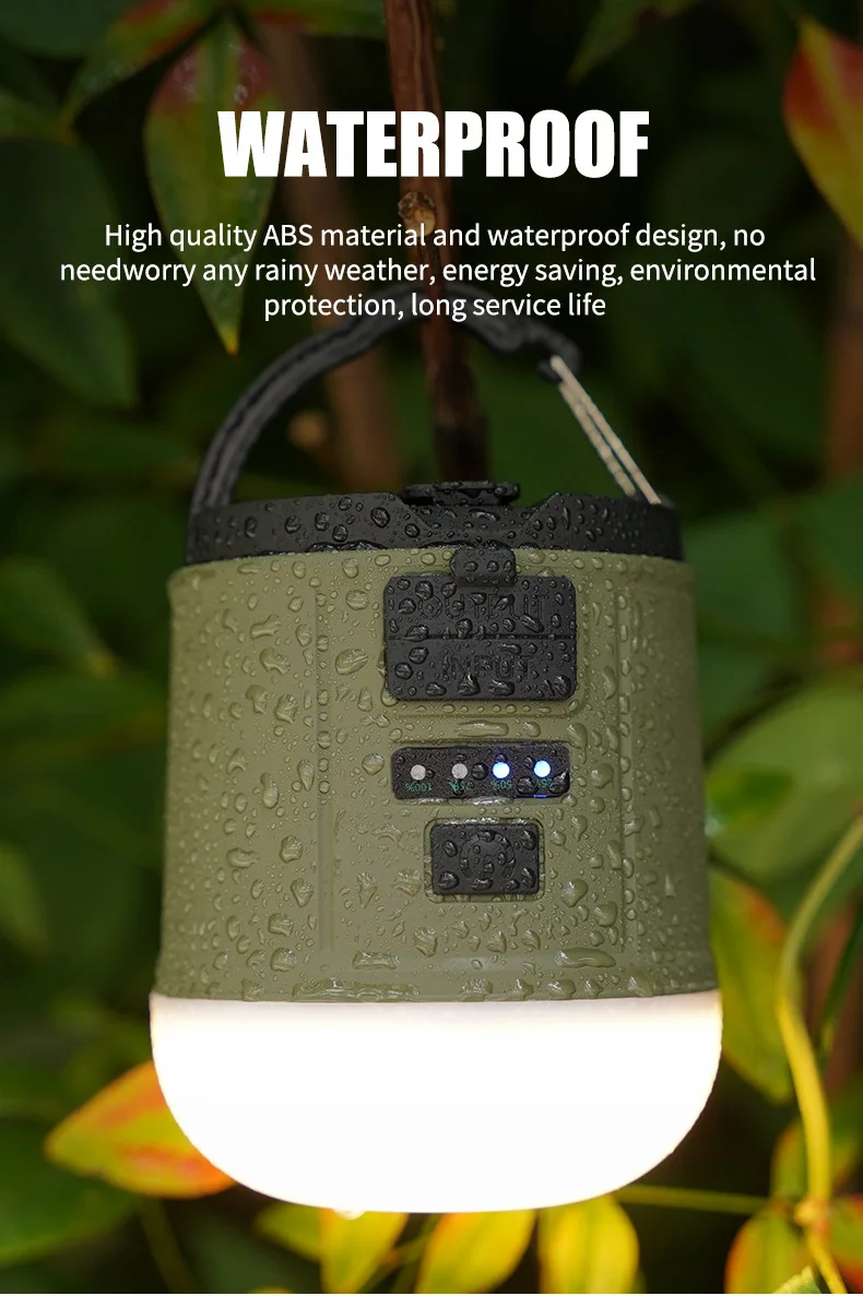 Rechargeable Usb Waterproof Portable Led Camping Light,Hand Crank