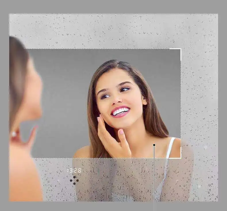 Hotel Customized Function Anti-fog Wall Mounted Magnifying Makeup Led Light Smart Mirror