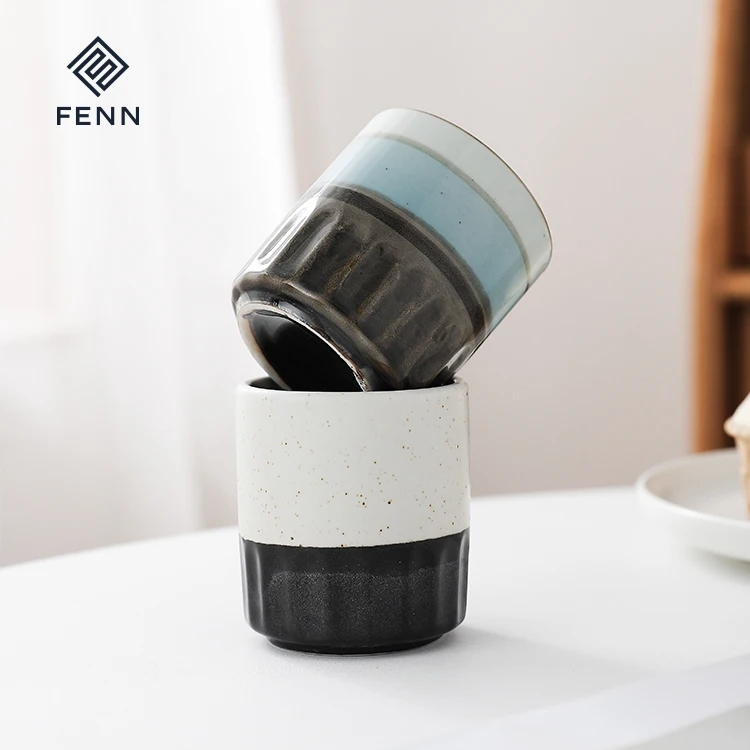 product fenn high quality vintage pottery cup customized creative tea water coffee ceramic cup for home stoneware tea cup-65