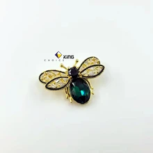 Copper bee brooch zircon inlaid  fashion accessory unique design high quality environmental protection