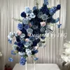 Chemin de table floral bleu de 90 cm