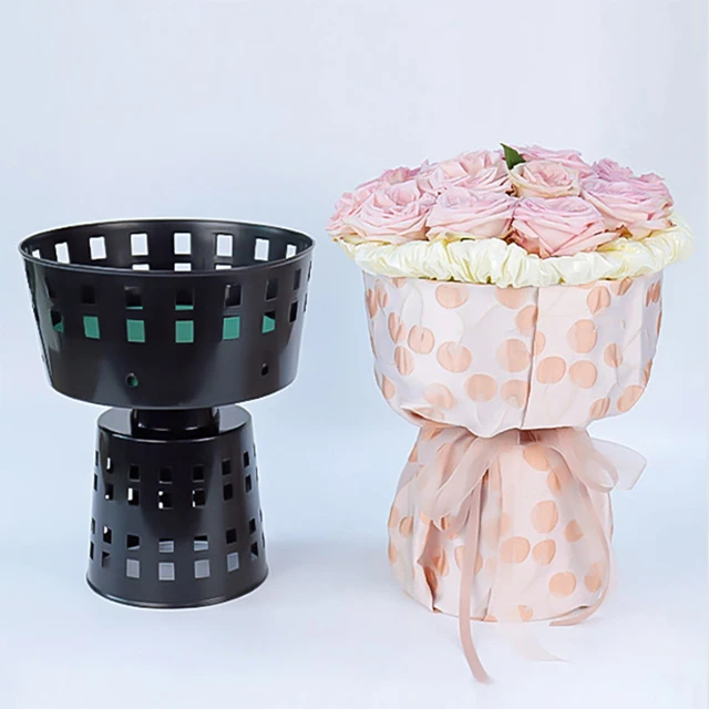 Wholesale Plastic Bouquet Packaging Material Bucket Flower Arranging