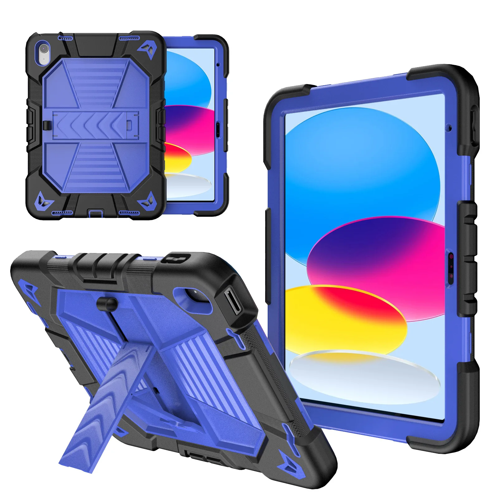Laudtec Silicone Anti Fall Protective Case  Tablet Computer Protective Cover with Pen holder For iPad 10th generation 10.9-inch