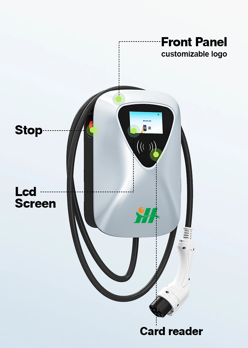 Commercial Ocpp Protocal Wall Mounted Wall Box 7kw 11kw 22kw Electric ...