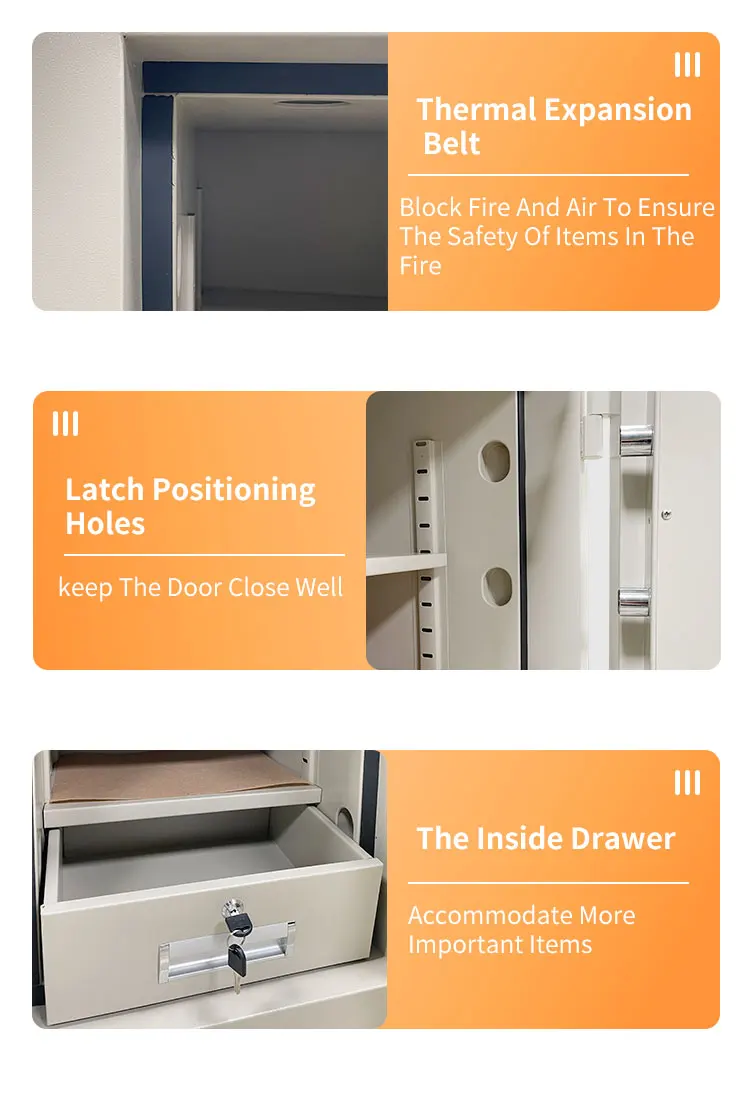 CEQSAFE Box Fire Resistant Outside Hinge Safety Storage Office Caja De Seguridad Fuertes Coffre Fort Home Fireproof Safe Boxes factory