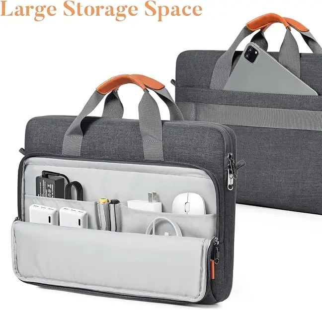 product laptop computer pc shoulder bag carrying case water repellent fabric briefcase toploader oem odm-26