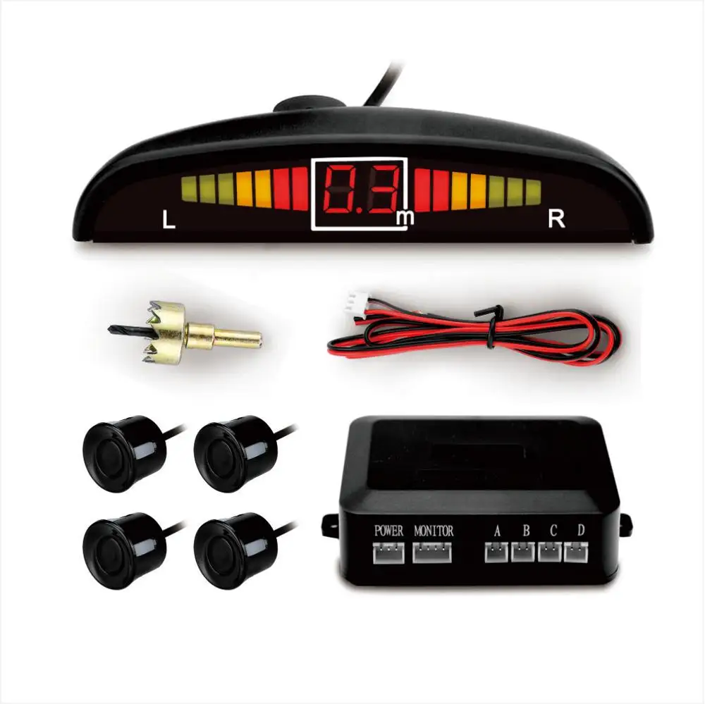 Sensor ultrasónico para coches ECD Germany 2x Sensores de aparcamiento asistido