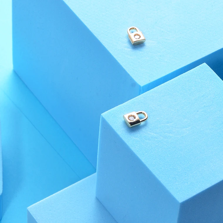 Unique Lock Shape Pendants Charms Jewelry Making Findings For Diy