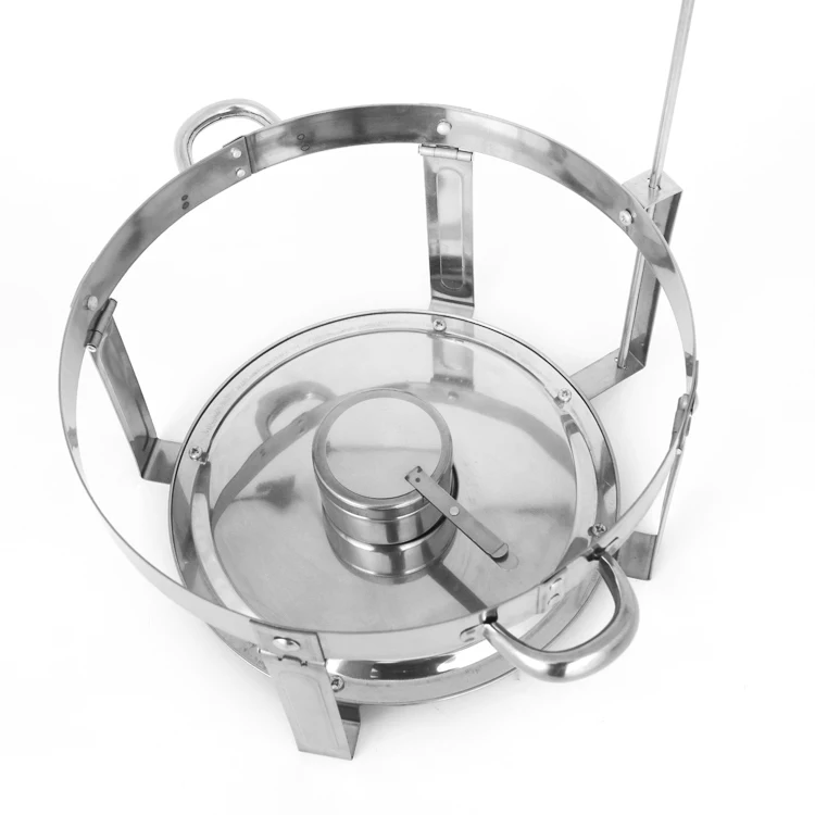 Hotel Chafer Dish Buffet Set Stainless Steel Food Warmer Buffet Stoves Stainless Steel Round Chafing Dishes With Lid_3