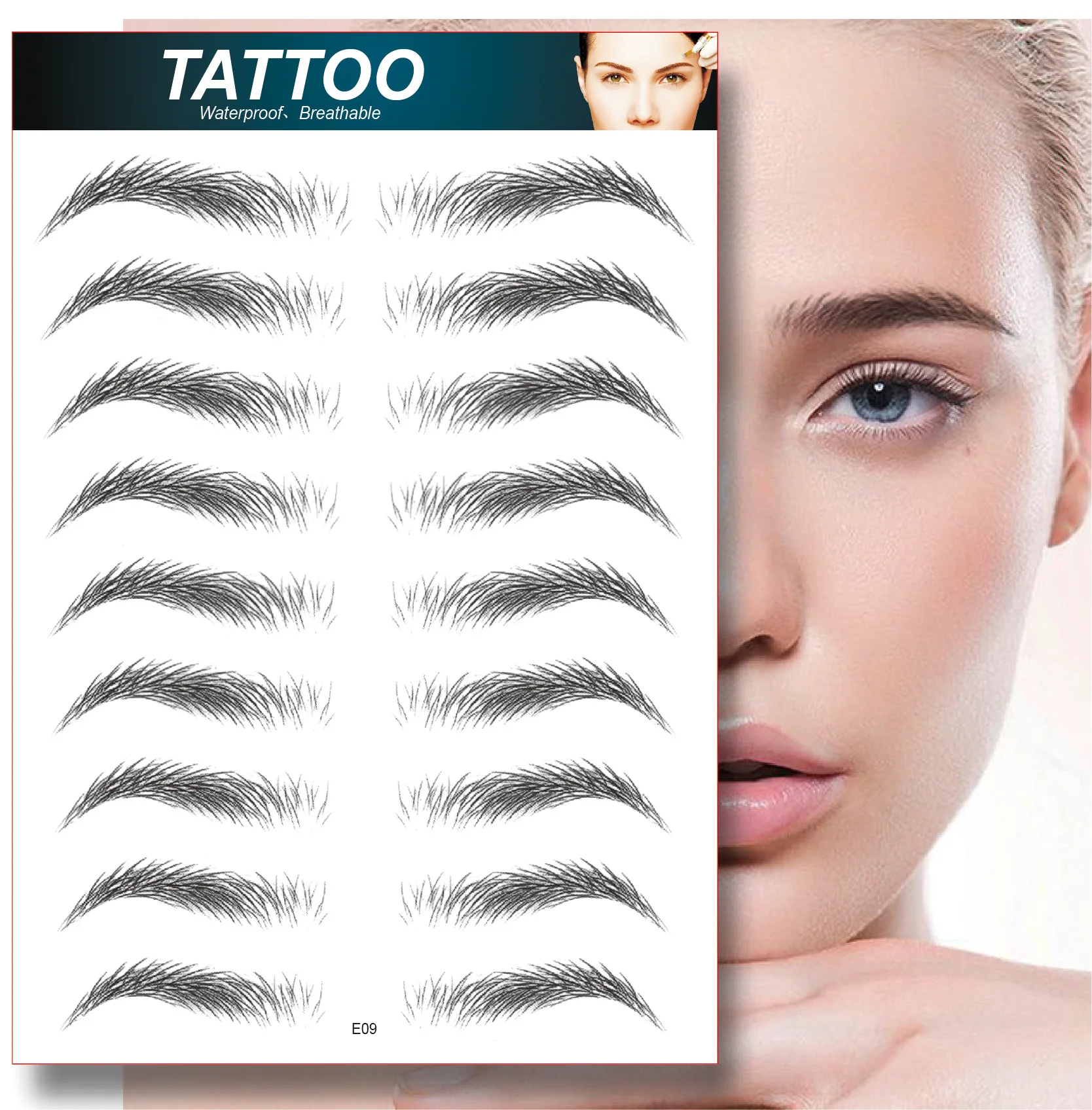 Amazoncom  Aresvns 4D Eyebrows Tattoo Brown 99 Pairs Realistic Fake  EyebrowsGoodlooking Tattoo Eyebrows for women Christmas Gift  Beauty   Personal Care