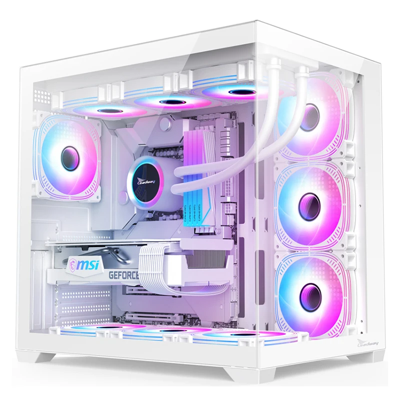 NEW-ATX Computer Gaming Case ARGB OEM Chassis With Glass Window Desktop PC  Full Tower Case High Quality Gabineter Gamer