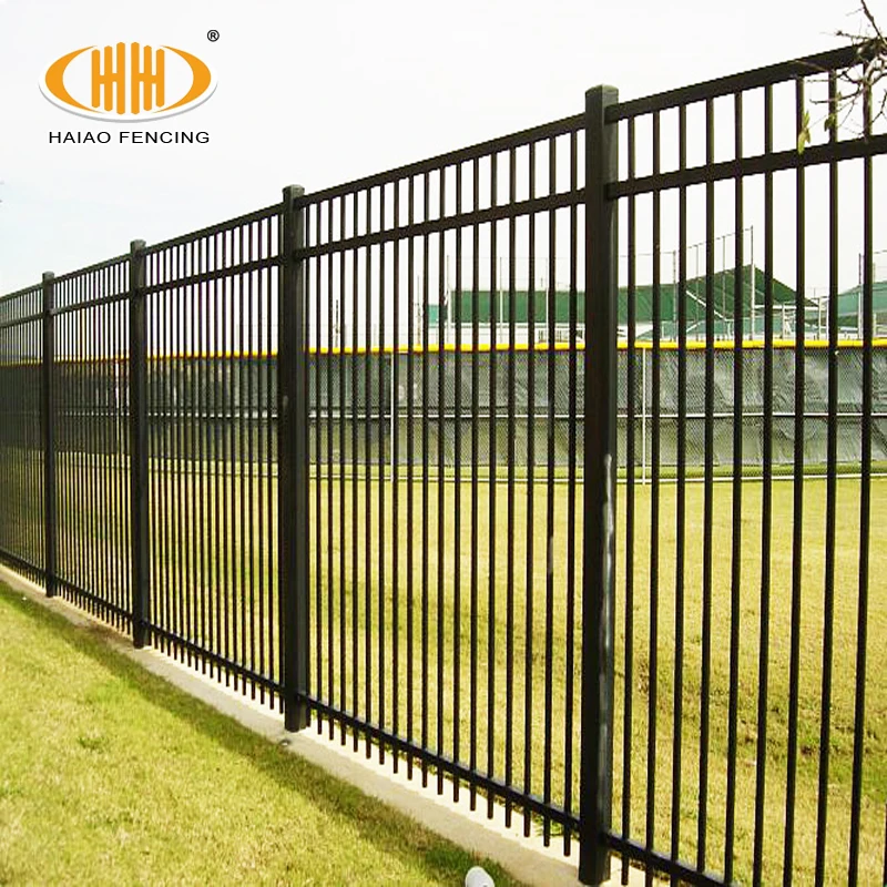 Haiao Carbon Steel Angle Iron Picket Fence Corten Garden Fence Flat Top Steel Parking Lot Fence