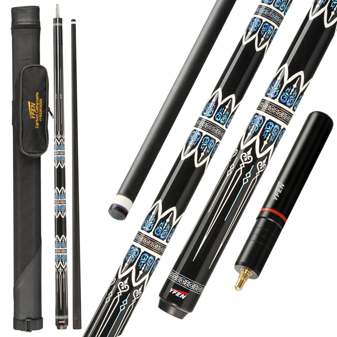 YFENカーボンシャフト Yfen Carbon Fiber Shaft - Customizable Pool Cue Stick