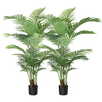 New Hawaii Palm Tree Tropical Potted Green Large Artificial Plants for Indoor Decoration Artificial Tree