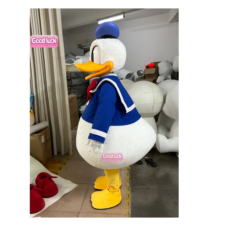 Life Size Human Wearing Cartoon Animal Lovely Cosplay Costume Famous Duck Donald Mascot Costume